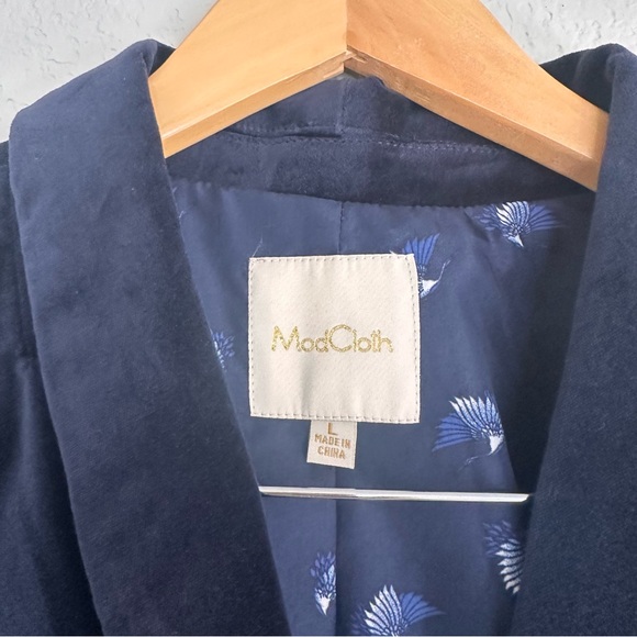 ModCloth Velvet Navy Blazer - Picture 3 of 10